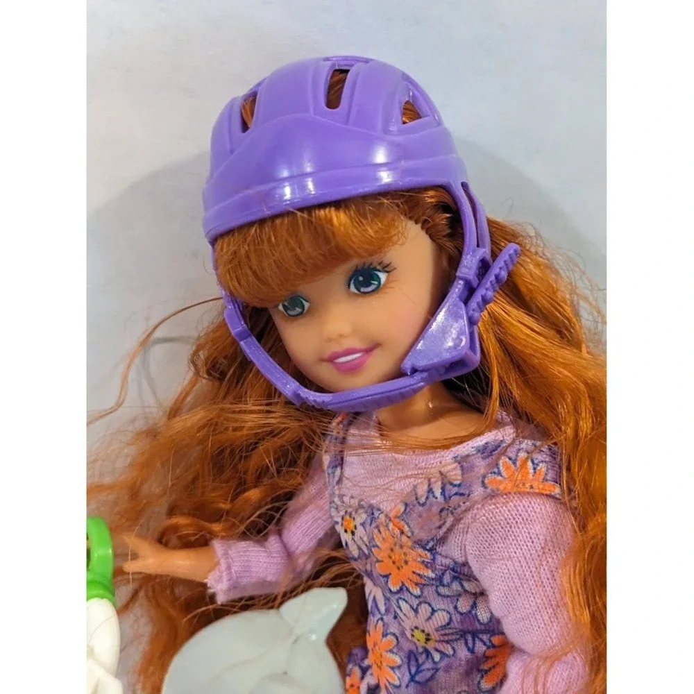 Vintage 1995 Mattel Bicyclin' Whitney Friend of Stacie Working Bike & Pet Kitten